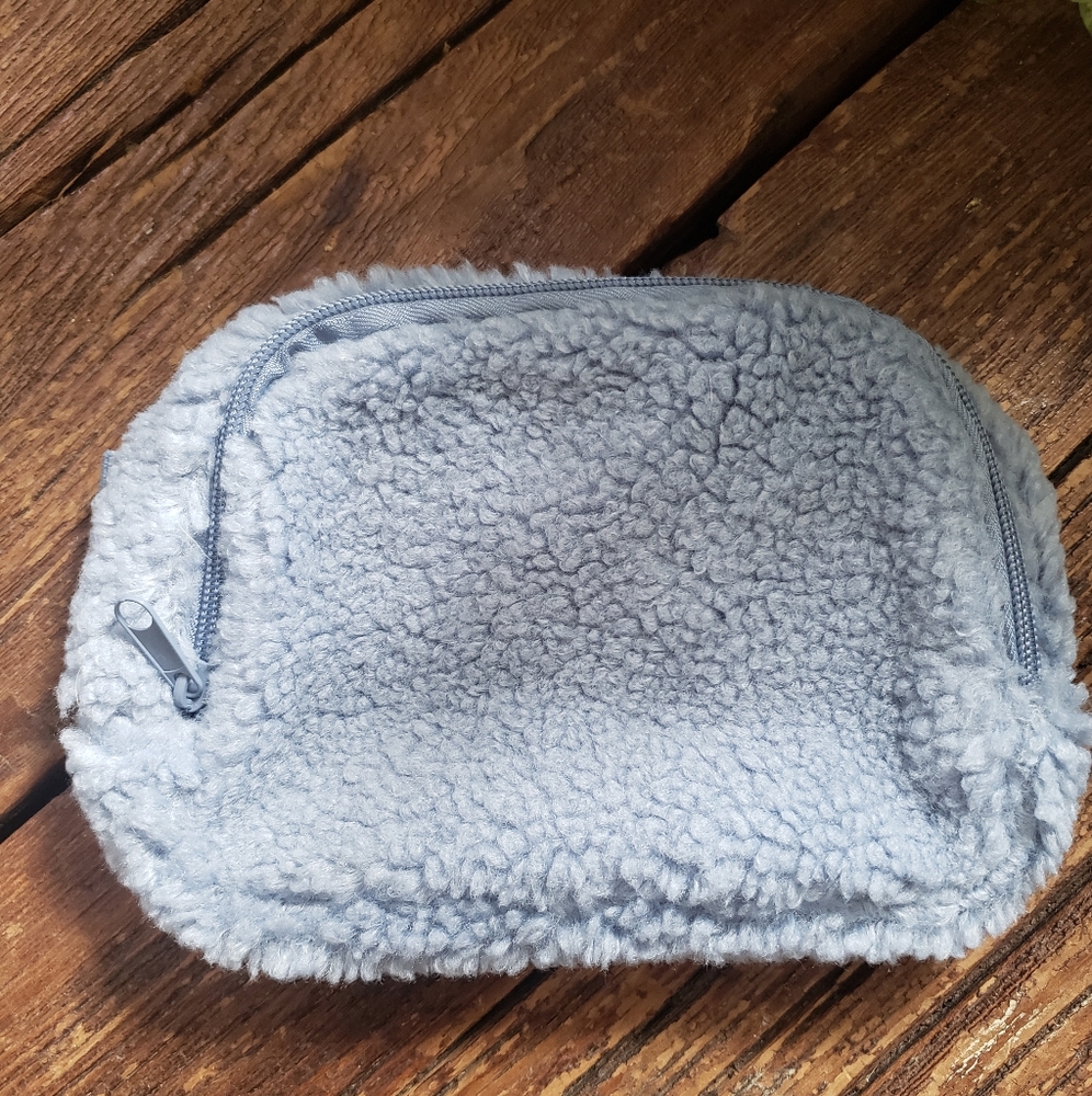 NWT Light Blue Fuzzy Belt Bag